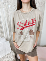 Nashville Oversized Graphic Tee- Mineral Taupe