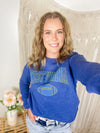 West Virginia Graphic Sweatshirt- Heather Royal