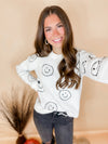 Smiley Days Sweater- Ivory