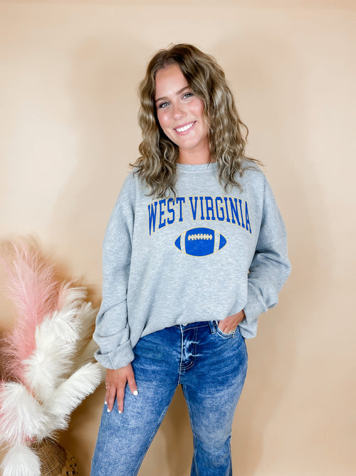 West Virginia Graphic Sweatshirt- Athletic Heather
