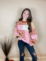 Girly All The Way Sweater- Leopard