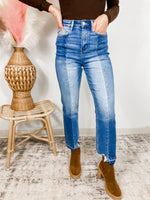 Hazel Grace High Rise Crop Straight Jeans