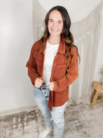 Gentry Button Down Top-Rust