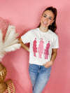 Glitter Nutcracker Christmas Graphic Tee- White