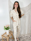 Falling for You Jumpsuit- Cream