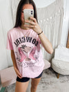 Cowgirl Cocktail Club Graphic Tee- Pink