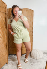 Easy To Me Romper- Mint