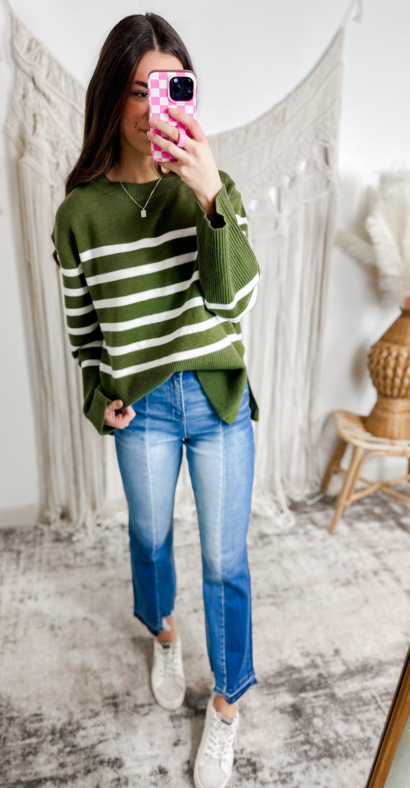 Classy and Chic Sweater- Olive