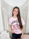 Cowgirl Cocktail Club Graphic Tee- Pink