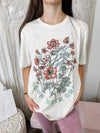 Bloom With Grace Graphic Tee- Cream