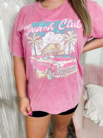 Beach Club Graphic Tee- Pink