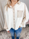 Like No Other Button Down- Cream Beige