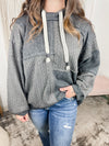 Classy and Chic Sweatshirt- Charcoal