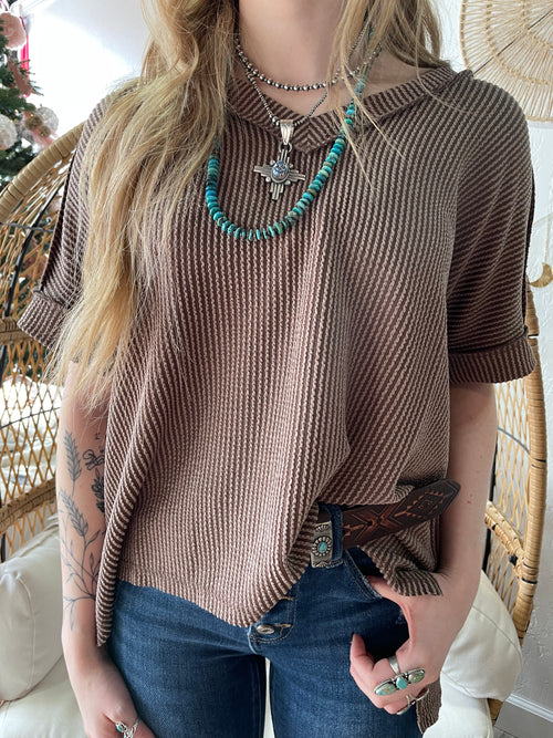 Soft Breeze Top- Brown