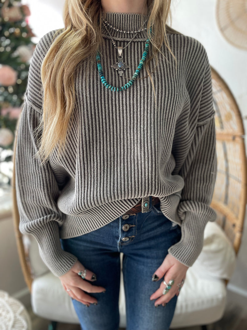 Cozy Oversized Sweater- Mocha