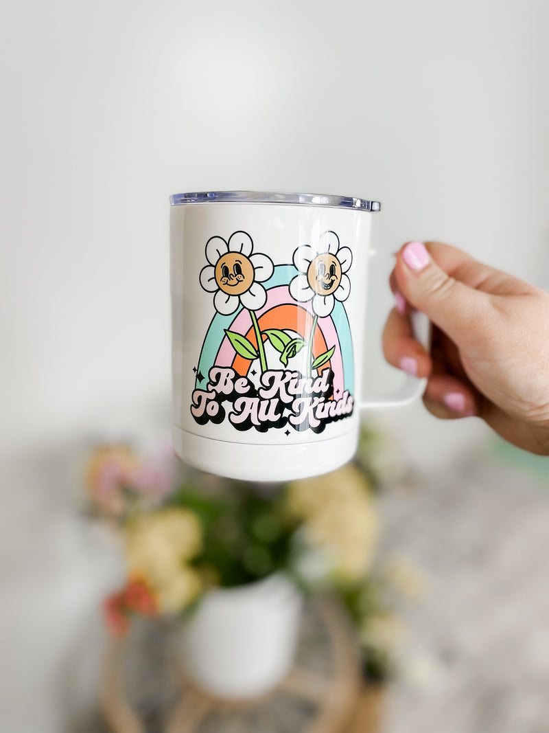 Be Kind To All Kinds Travel Cup- White