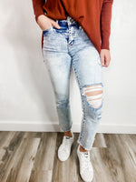 Madeline High Rise Crop Flare Jeans- Self-Care